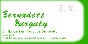 bernadett murguly business card